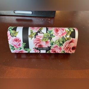 Dolce and Gabbana Large Floral Sunglasses Case with branded Cleaning Cloth